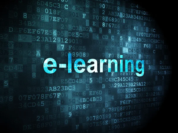 Concepto de educación: E-learning on digital background — Foto de Stock