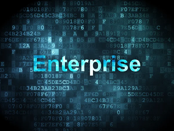 Podnikatelský koncept: Enterprise na digitální pozadí — Stock fotografie