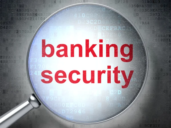 Privacy concept: Banking Security with optical glass — Stock Photo, Image