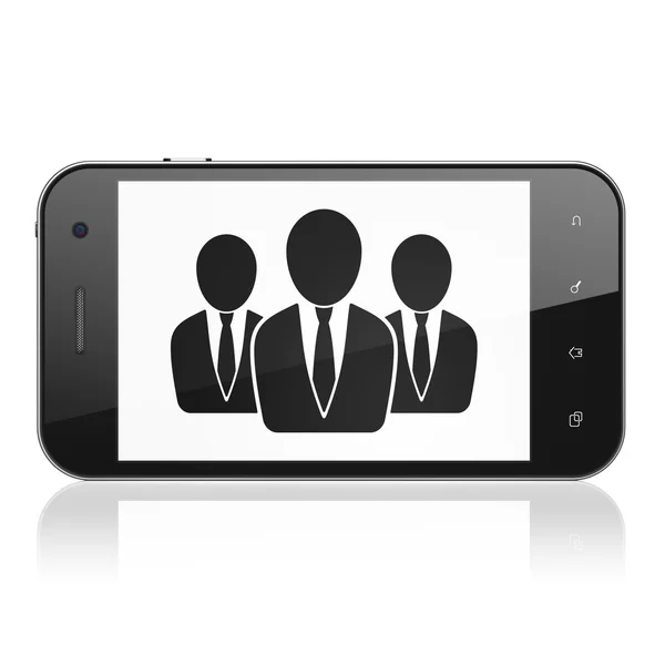 Concepto jurídico: Empresarios en smartphone —  Fotos de Stock