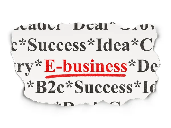 Finance koncept: E-business på papper bakgrund — Stockfoto