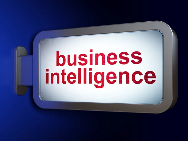 Koncepcja Biznesowa: Business Intelligence na tle tablicy — Zdjęcie stockowe