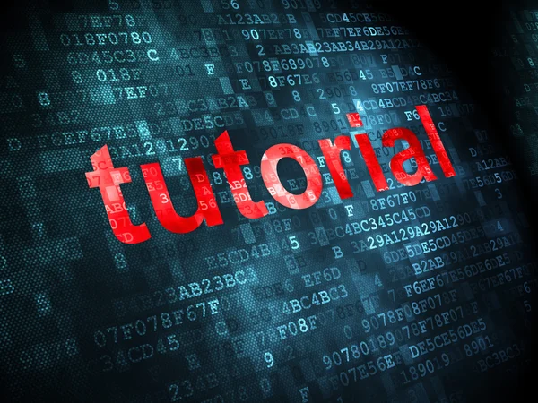 Concepto educativo: Tutorial sobre fondo digital — Foto de Stock