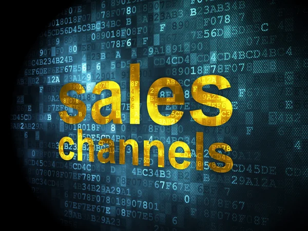 Reklamkoncept: försäljning kanaler på digital bakgrund — Stockfoto