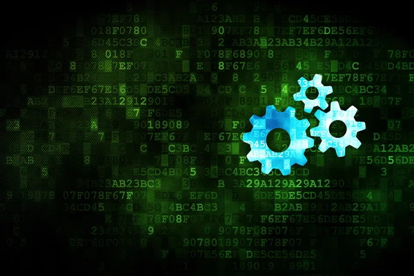 Finance concept: Gears on digital background — Stock Photo, Image