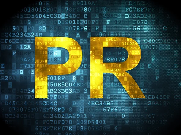 Marketing concept: PR on digital background — Stock Photo, Image
