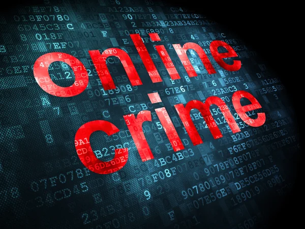 Concetto di sicurezza: crimine online su sfondo digitale — Foto Stock