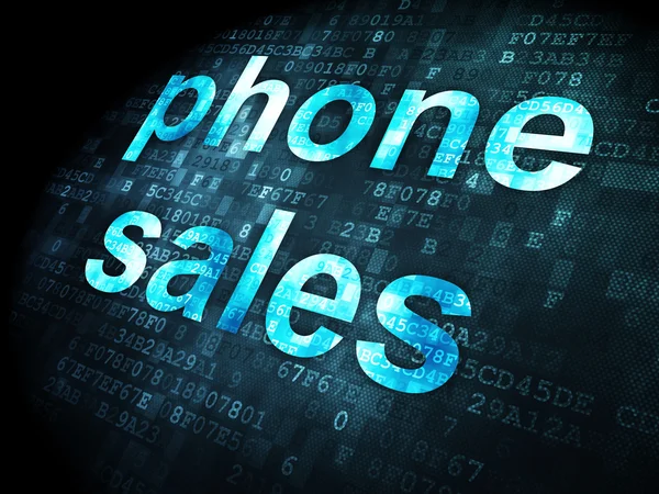 Marketing concept: Phone Sales on digital background — Stock Photo, Image