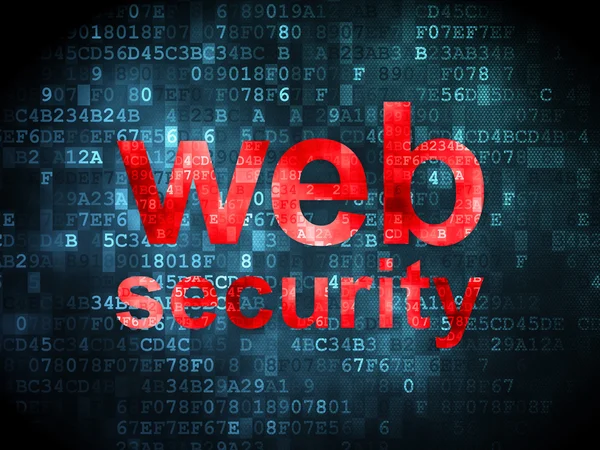Концепция защиты: веб-безопасность на цифровом фоне — стоковое фото