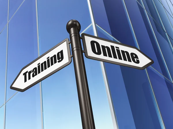 Education concept: Online Training on Building background — Stock Photo, Image