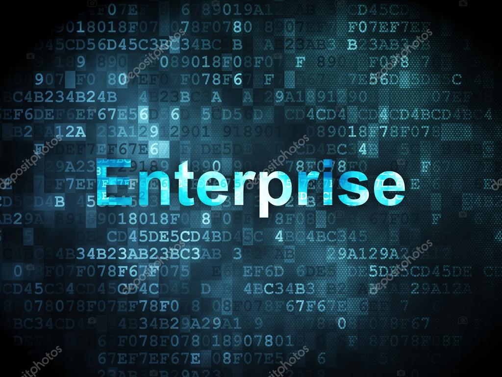 Business concept: Enterprise on digital background Stock Photo by