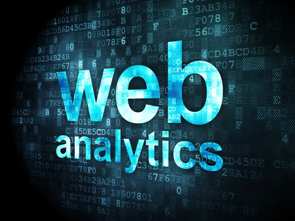 SEO web ontwikkelingsconcept: Web Analytics op digitale achtergrond — Stockfoto