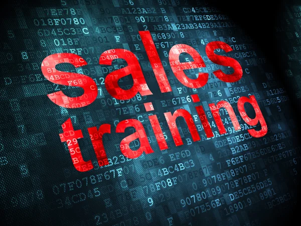 Reclame concept: Sales Training op digitale achtergrond — Stockfoto