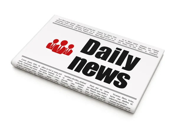 Noticias: jornal com Daily News e Business People — Fotografia de Stock