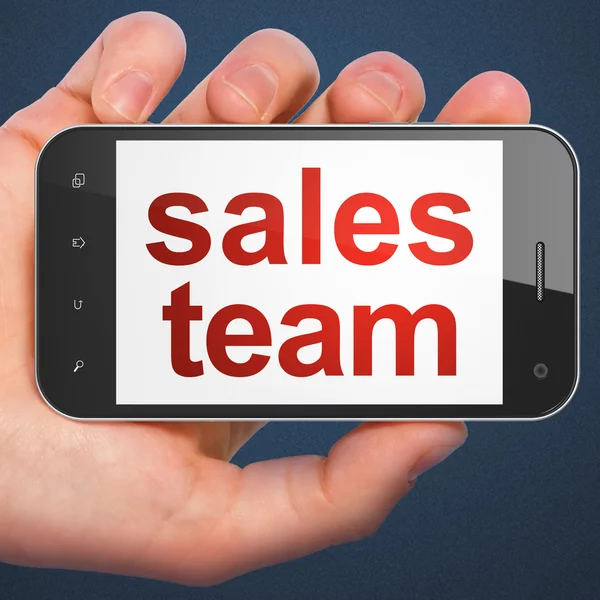 Koncepcja marketingu: Sales Team na smartphone — Zdjęcie stockowe