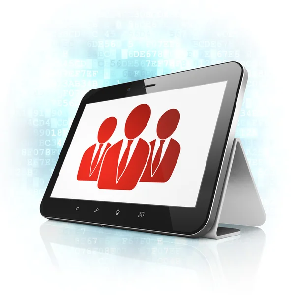 Marketing concept: Business People on tablet pc computer — Stock Photo, Image