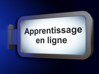 Eğitim kavramı: Apprentissage tr ligne(french) billboard b