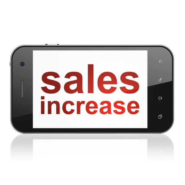 Marketing concept: verkoop verhogen op smartphone — Stockfoto
