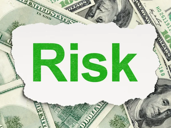 Business concept: Risk on Money background — Stock Photo, Image