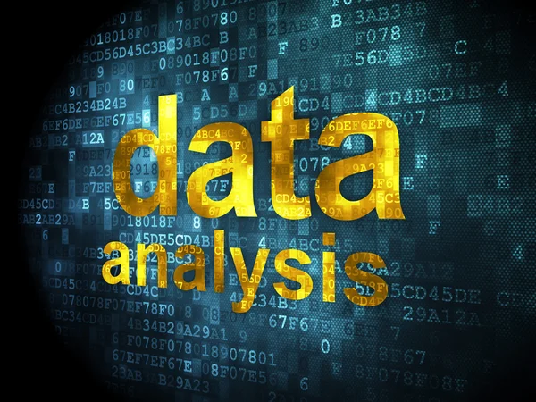 Informationskonzept: Datenanalyse zum digitalen Hintergrund — Stockfoto