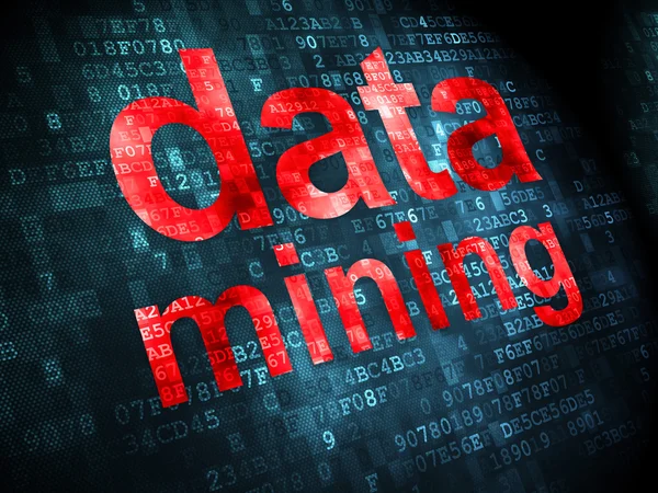 Concetto di informazione: data mining su sfondo digitale — Foto Stock