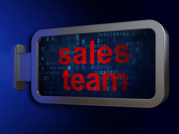 Koncepcji reklamy: Sales Team na tle tablicy — Zdjęcie stockowe