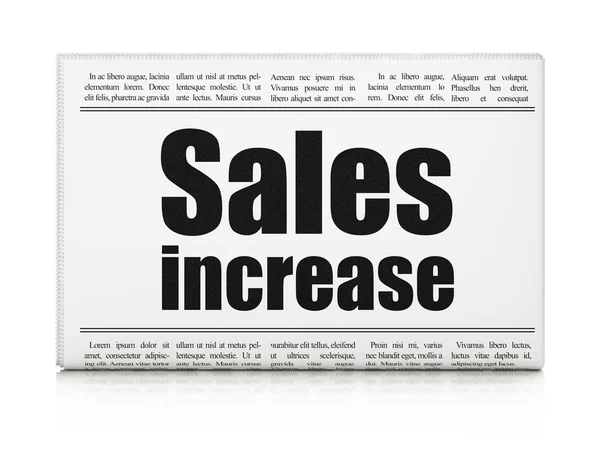 Рекламна концепція новин: заголовок газети Збільшення продажів — стокове фото
