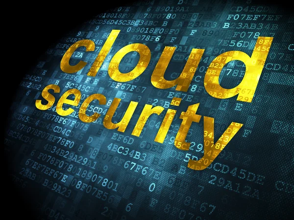Concepto de tecnología en la nube: seguridad en la nube sobre fondo digital — Foto de Stock