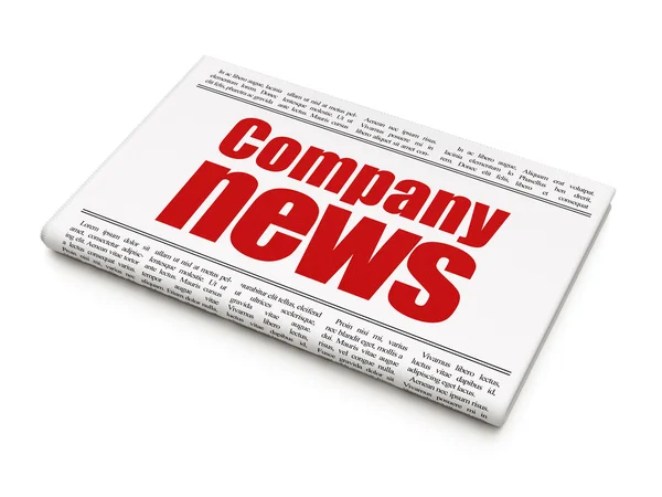 News news concept: newspaper headline Company News — Stock Photo, Image