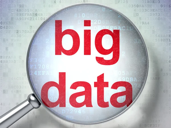 Conceito de informação: Big Data com vidro óptico — Fotografia de Stock