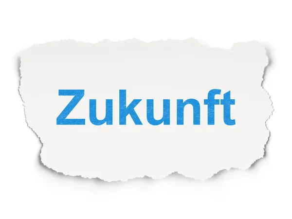 Tijd concept: Zukunft(german) op papier achtergrond — Stockfoto