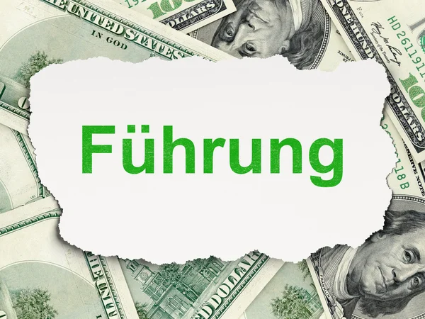 금융 개념: 돈 배경 Fuhrung(german) — 스톡 사진