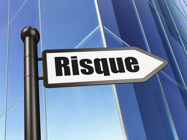 财务理念: 建设背景 Risque(french) — 图库照片