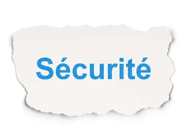 보안 개념: 종이 배경 Securite(french) — 스톡 사진