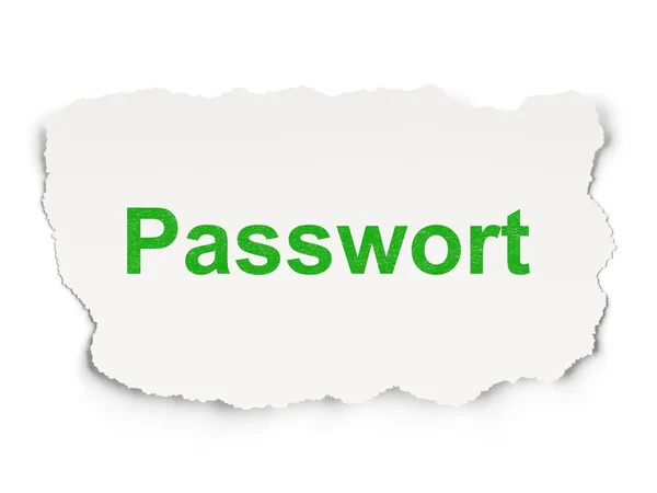 Security concept: Passwort(german) on Paper background — Stock Photo, Image