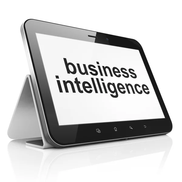 Finance koncept: Business Intelligence på tablet pc-dator — Stockfoto