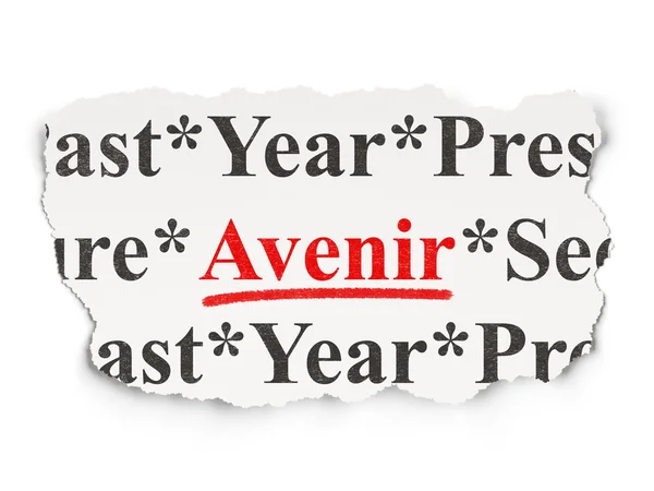 Tid koncept: Avenir(french) på papper bakgrund — Stockfoto