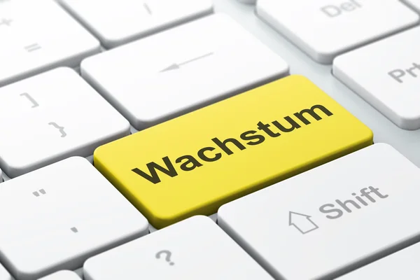 Business concept: Wachstum(german) on computer keyboard backgrou — Stock Photo, Image