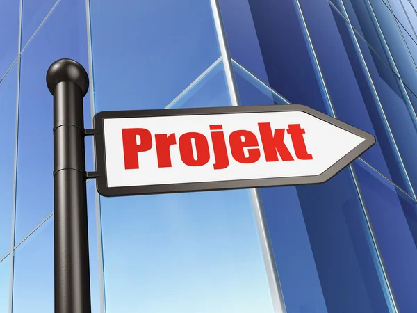 财务理念: 建设背景 Projekt(german) — 图库照片