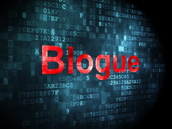 Conceito de Web design: Blogue (francês) em fundo digital — Fotografia de Stock