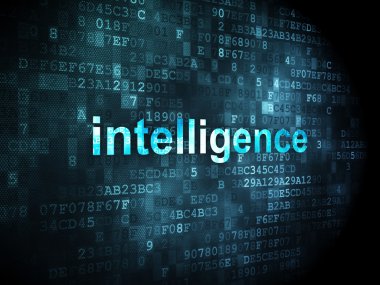 Eğitim kavramı: istihbarat dijital arka plan üzerinde