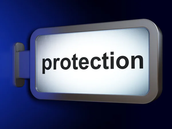 Concept de protection : Protection sur fond de panneau d'affichage — Photo