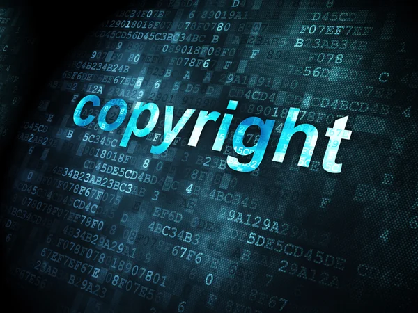 Концепция права: Авторское право на цифровой фон — стоковое фото