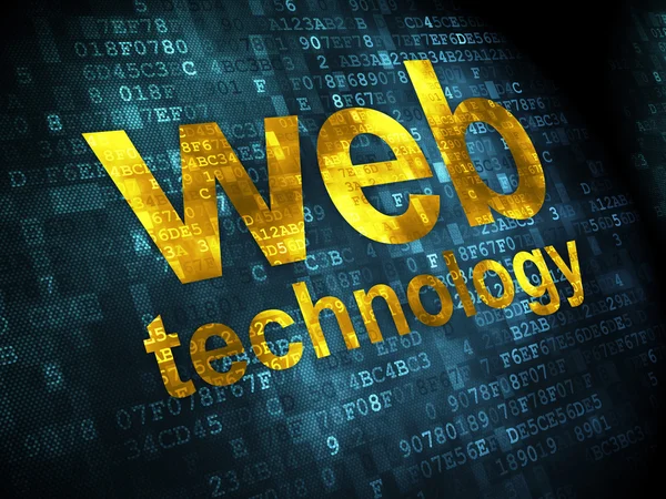 Seo web design concept: Webtechnologie auf digitalem Hintergrund — Stockfoto