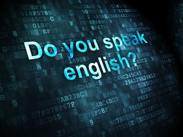 Education concept: Do you speak English? on digital background — Stock Photo, Image