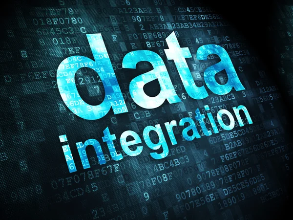 Concept d'information : Intégration des données sur fond numérique — Photo