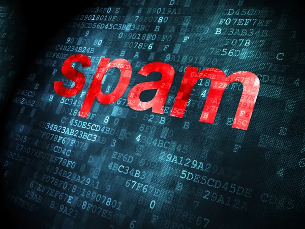 Concetto di sicurezza: Spam su sfondo digitale — Foto Stock