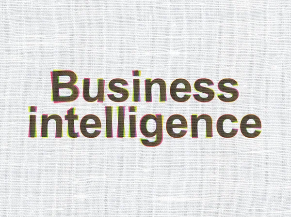 Finance koncept: Business Intelligence på tyg textur backgro — Stockfoto