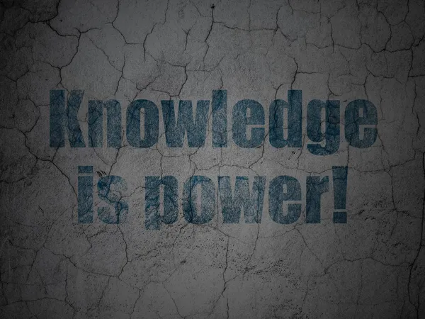 Education concept: Knowledge Is power! on grunge wall background — Stock Photo, Image