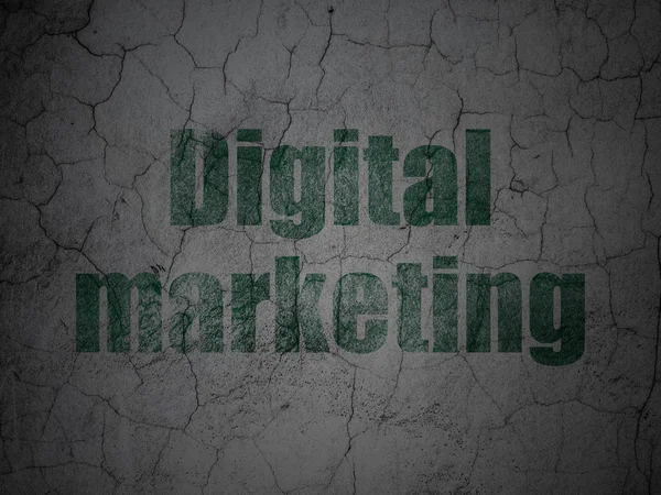 Έννοια της διαφήμισης: ψηφιακή εμπορίας σε τοίχο φόντο grunge — Φωτογραφία Αρχείου